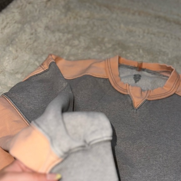 Women’s Free People Movement Heather Grey Melon Intercept Colorblock Pullover - Picture 7 of 14